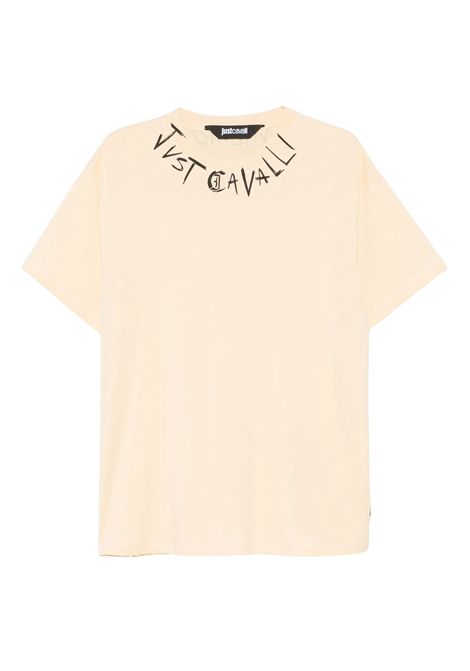T-shirt with logo on crew neck JUST CAVALLI | T-shirt | 78OAHE06 CJ110716